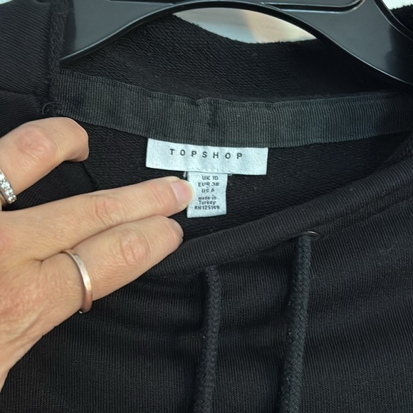 Topshop Black Hoodie Dress - Picture 3 of 5